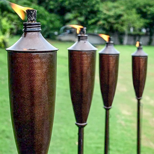 Set of 4 Patio Flame Metal Torch Copper Plated Garden Tiki Torch Available  Wholesale and Cheap Price Direct From Indian Factory