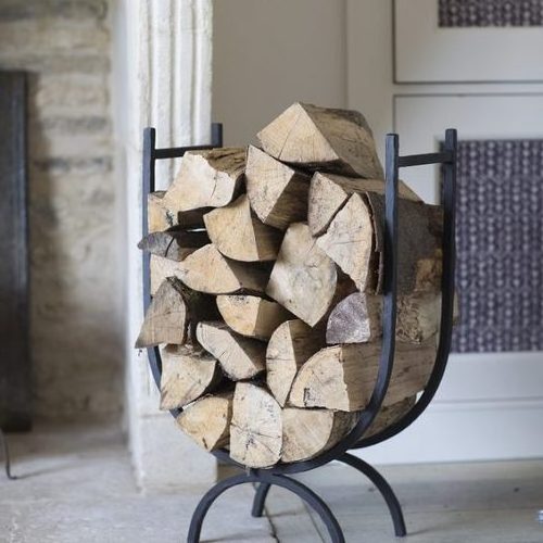 Curved  Rings Iron Metal Fire Wood Log Holder Available at Wholesale and Cheap Price Latest Design Fire Wood Log Holder