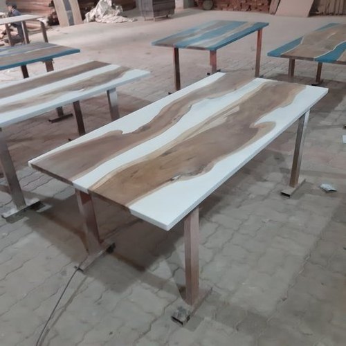 Solid Wood Epoxy Resin Dinning table From Furniture Manufacture India