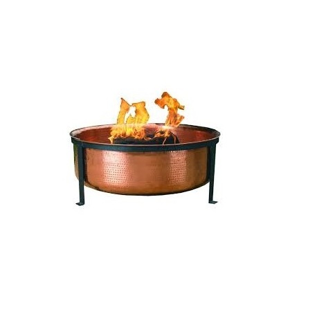 Copper Hammered Fire Pit for Outdoor Garden Parties Metal round Fire Pit cheaply available with Indian manufacturer