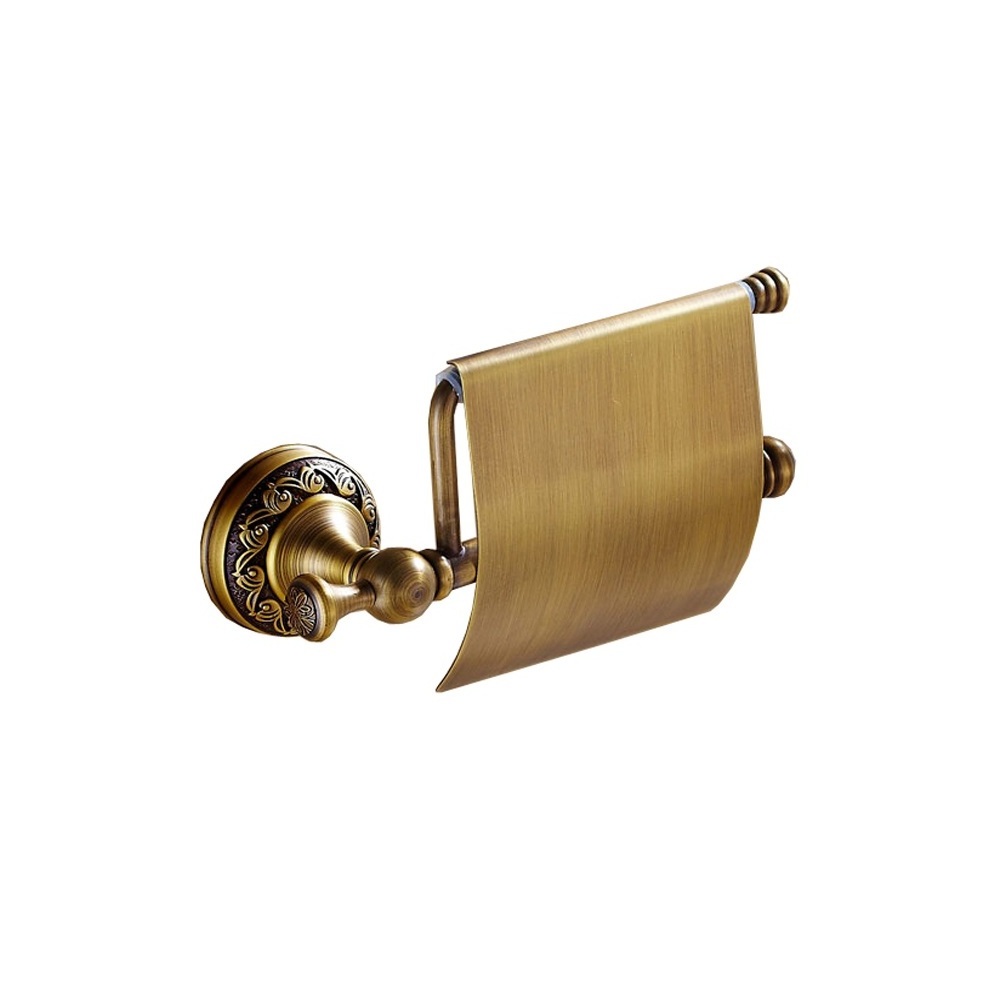 Unlacquered Brass Victoria Style Toilet Paper Holder Antique Brass Wall Mounted Toilet Holder in Brass And Iron Factory Price