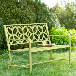 Butterfly Scroll Metal Cast Iron Bench Outdoor Garden Classical Finishing Hot Selling Bench Antique Patio Outdoor Benches