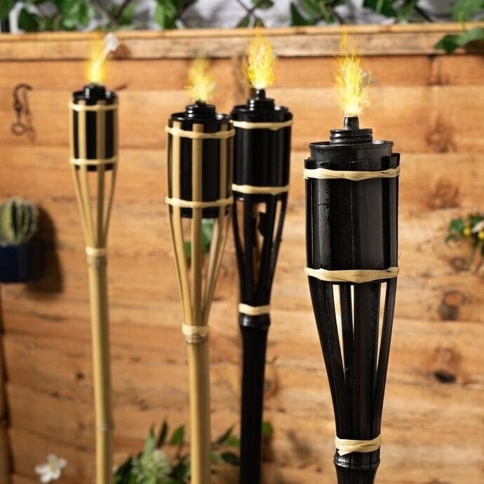 Black Metal Torch Stainless Steel Copper Plated Garden Tiki Torch Available at Wholesale and Cheap Price Direct Indian Factory