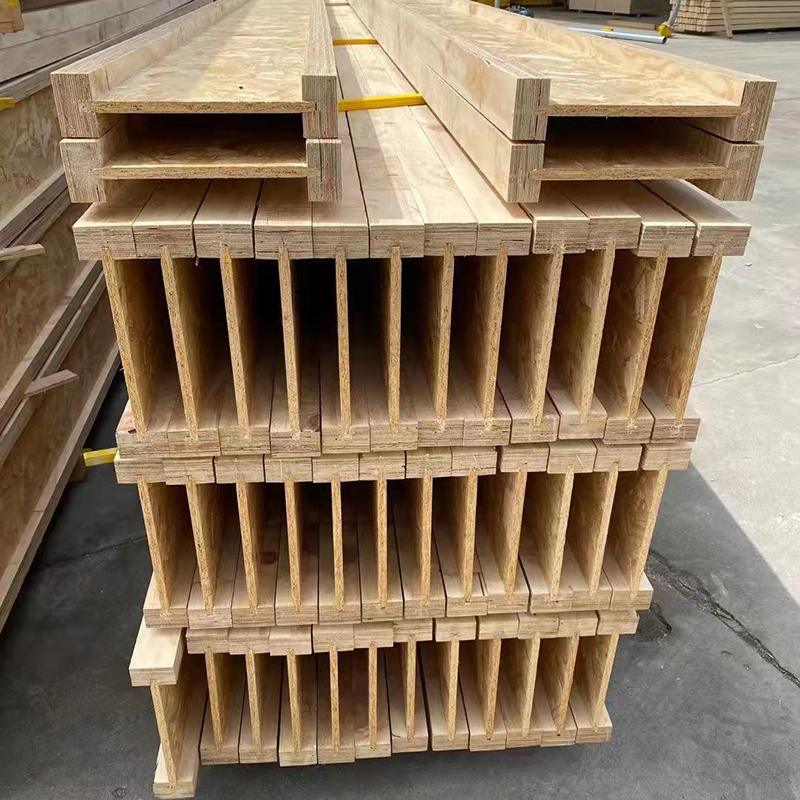 LVL beams  rafters or Strand lumber construction outdoor structural wood