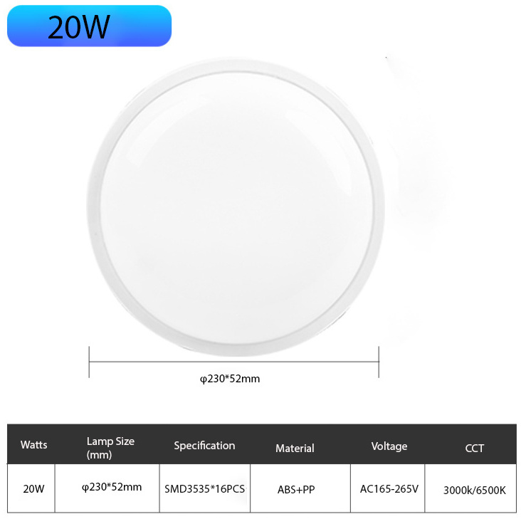 Round Lamp IP40 Bathroom Porch Led Bulkhead Light 18W 36W LED Ceiling Lights Ceiling lamp