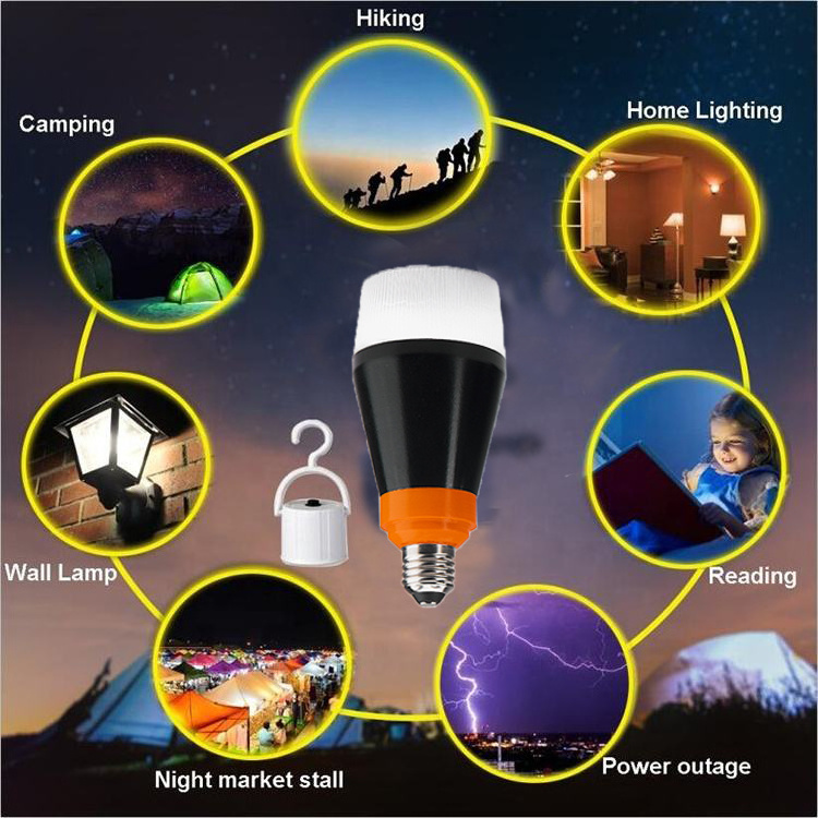 Outdoor Camping Solar LED Camping Light USB Rechargeable Bulb BBQ Hiking Portable Solar Emergency Camping Lights DC5V BULB