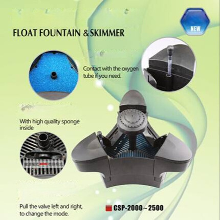 Sunsun csp-2500 fish pond skimmer Koi purification filtration equipment pond surface leaves garbage collector