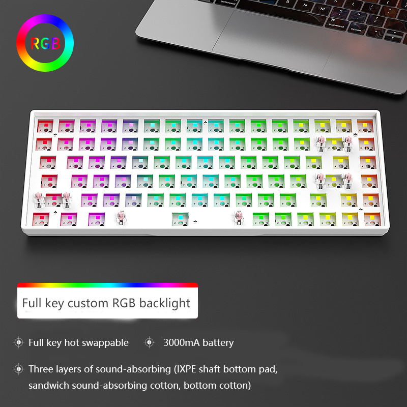 wireless mechanical backlight mini rgb 75% wire ergonomicmechan computer switch switches usb custom backlit gaming keyboard