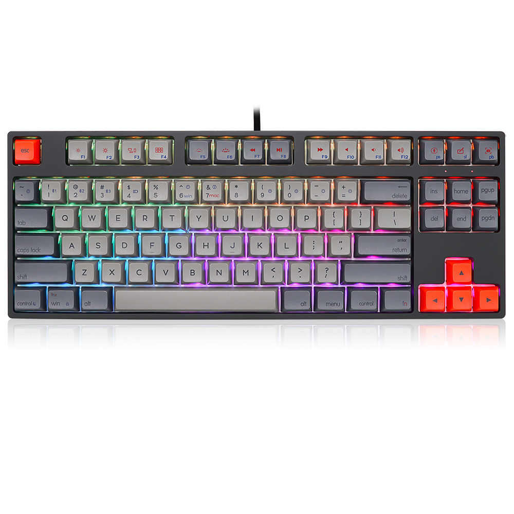 Gk87 Pbt Keycap Gateron Optical Switches Mechanical Keyboard USB Type C Jk RGB Wired Lenovo Ideiapad S145 Keyboard 87 Keys