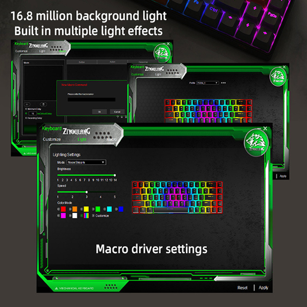 profession wired 60% game computer desktop oem rgb mini custom teclado laptop keycaps gaming wireless mechanical keyboard