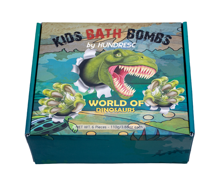 Wholesale Organic Natural Cleansing 6 Packs Dinosaur Egg Bath Bombs Kids Surprised Toys Inside Bubble Bath Fizzy Gift Set