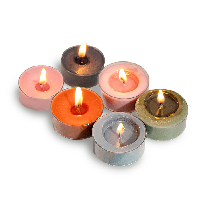 Wholesale other candle 4 pcs colorful tea light candle soy wax luxury scented candle for Valentine's Day