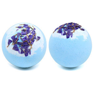 Vegan 120g Ball Organic Fragrance Skincare Bubble Fizzy  Natural Bath bombs With Dried Flowers Spa Rose Bath Bomb