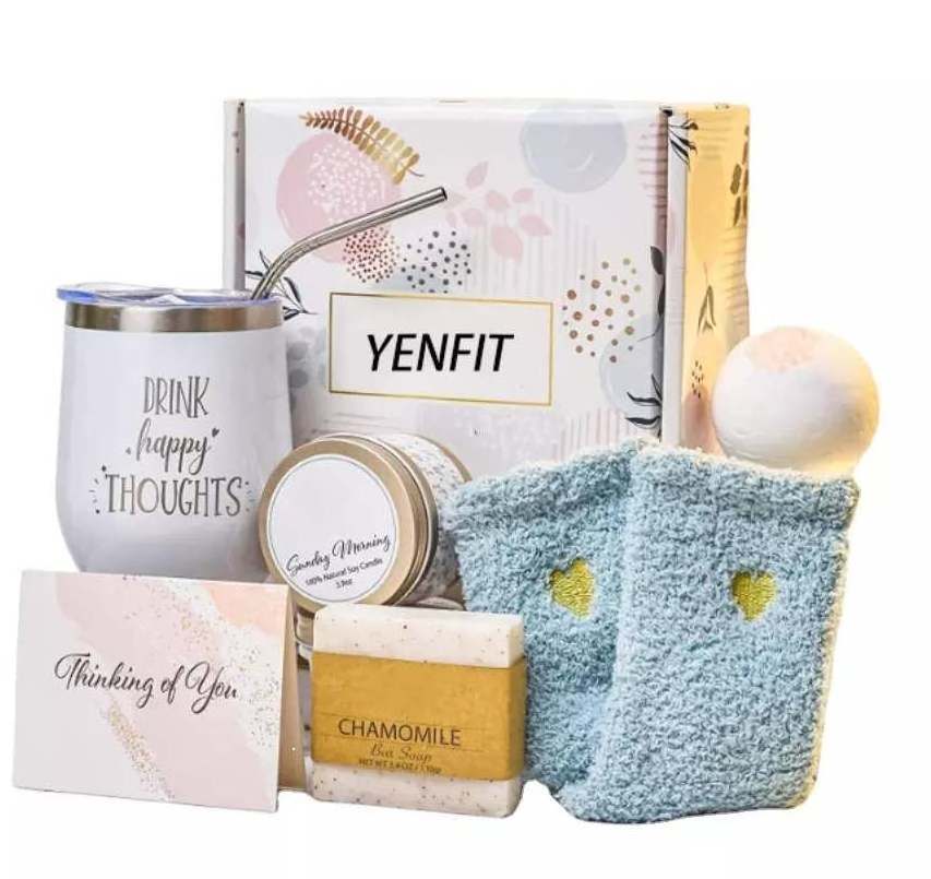 Bath Spa Relaxing Gift Box Blanket Tumbler Bath Bomb Candle Bride Wedding Decorative Makeup Gift Sets For Women Girl Beauty