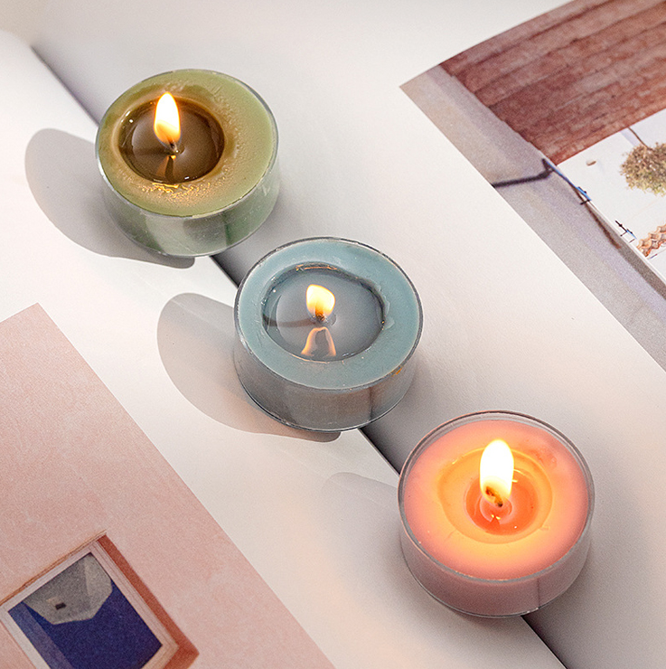 Bulk Circle Tealight Container Smokeless Wax Home Decoration tealight candle soy wax luxury scented candle for holiday