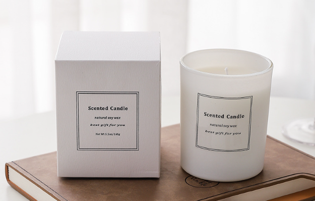 New Arrival 5.65oz Soy Wax Scented Candle Private Label Aroma Candles White Glass Jar luxury Candles For Spa Hotel Home