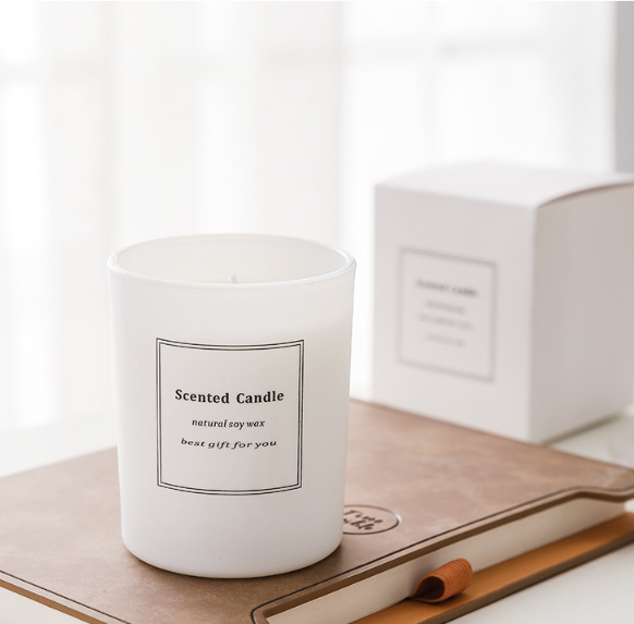 New Arrival 5.65oz Soy Wax Scented Candle Private Label Aroma Candles White Glass Jar luxury Candles For Spa Hotel Home