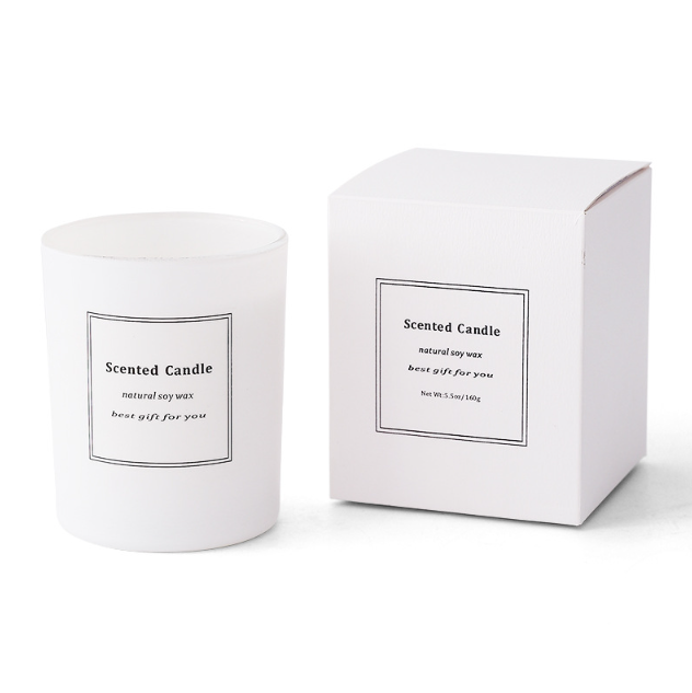 New Arrival 5.65oz Soy Wax Scented Candle Private Label Aroma Candles White Glass Jar luxury Candles For Spa Hotel Home