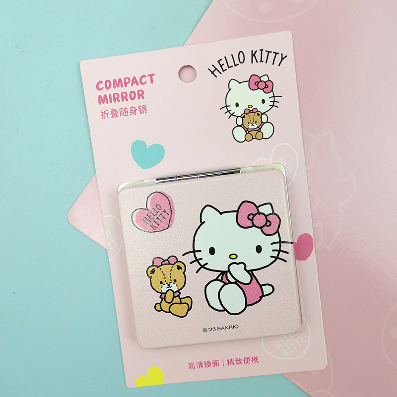 creative sanrio mirror kawaii Hello Kitty Kuromi My Melody wholesale student gifts mini Portable Cinnamon dog Makeup Mirror