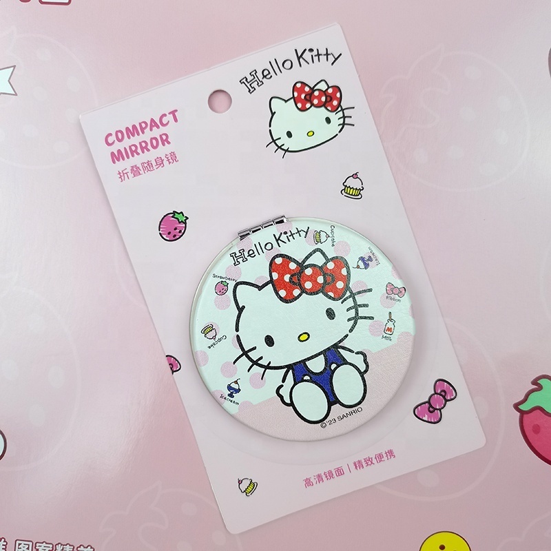 creative sanrio mirror kawaii Hello Kitty Kuromi My Melody wholesale student gifts mini Portable Cinnamon dog Makeup Mirror