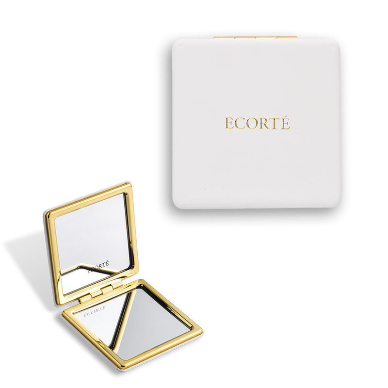 Decorte Luxury  Decorating Pocket Mirror Gold Silver Compact Mirror Double Side Square Mini Pocket Mirror