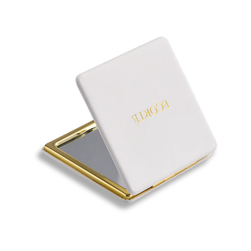 Decorte Luxury  Decorating Pocket Mirror Gold Silver Compact Mirror Double Side Square Mini Pocket Mirror