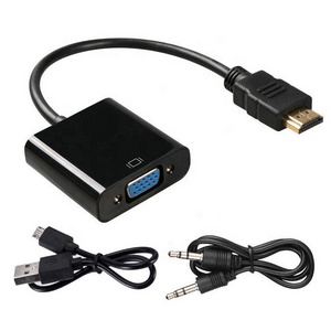 1080P 60Hz HDMI to VGA Converter Adapter Cable 4K with Audio for Different Market HDMI VGA Adapter