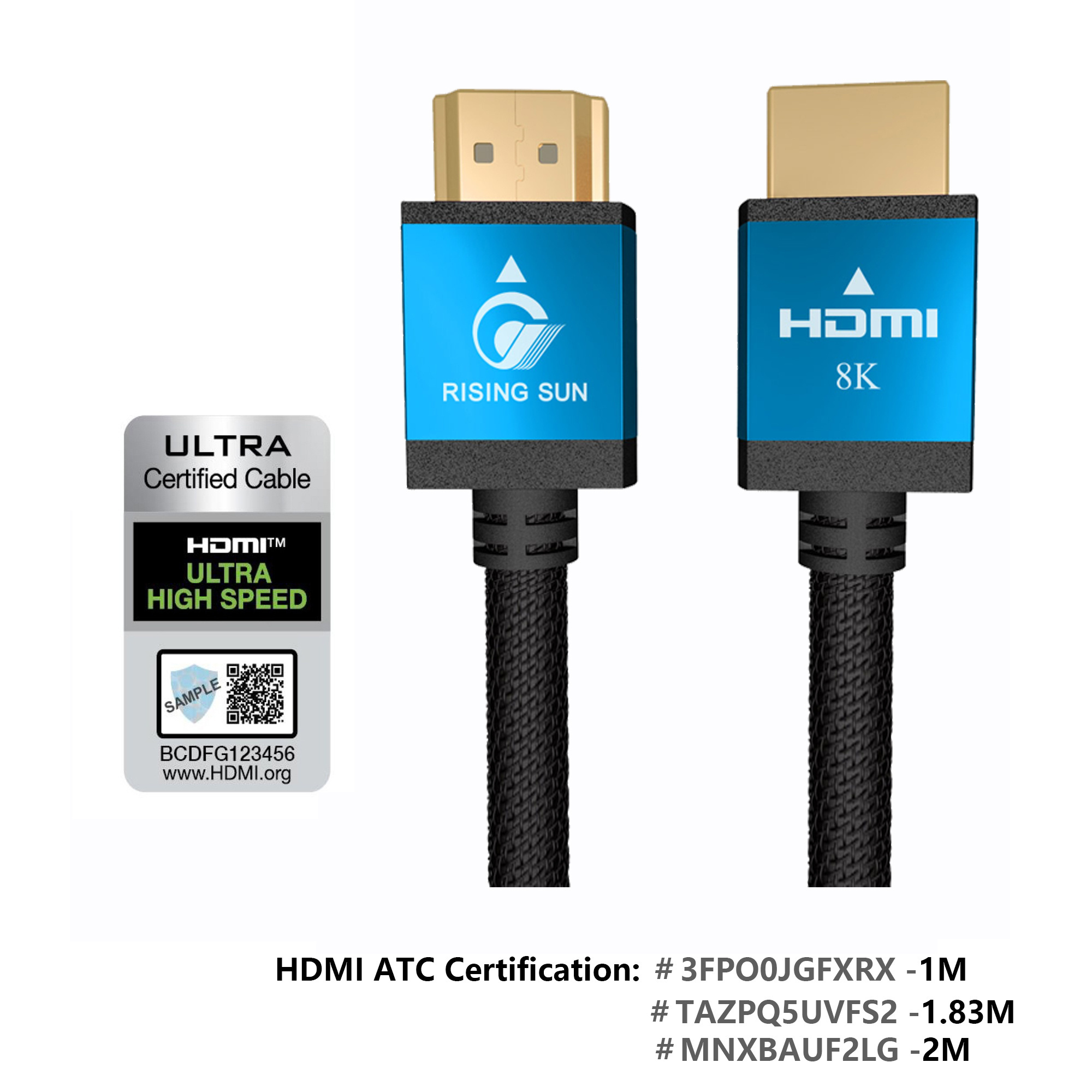 Certified Latest 1M Hdmi Cabel Support Hdmi Mtrix Switcher Ultra High Speed 48gbps 7680p 8K 60Hz 4K 120Hz Resolution HDMI Cable