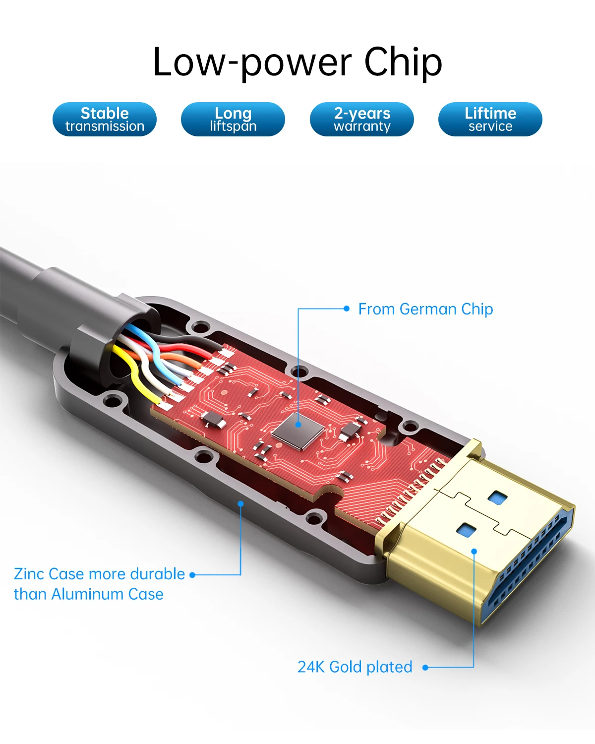 New Arrivals 3D 4K@60Hz Cable Multimedia Bare Copper Gold Plated 18Gpbs AOC Fiber Optic HDMI Audio Cables