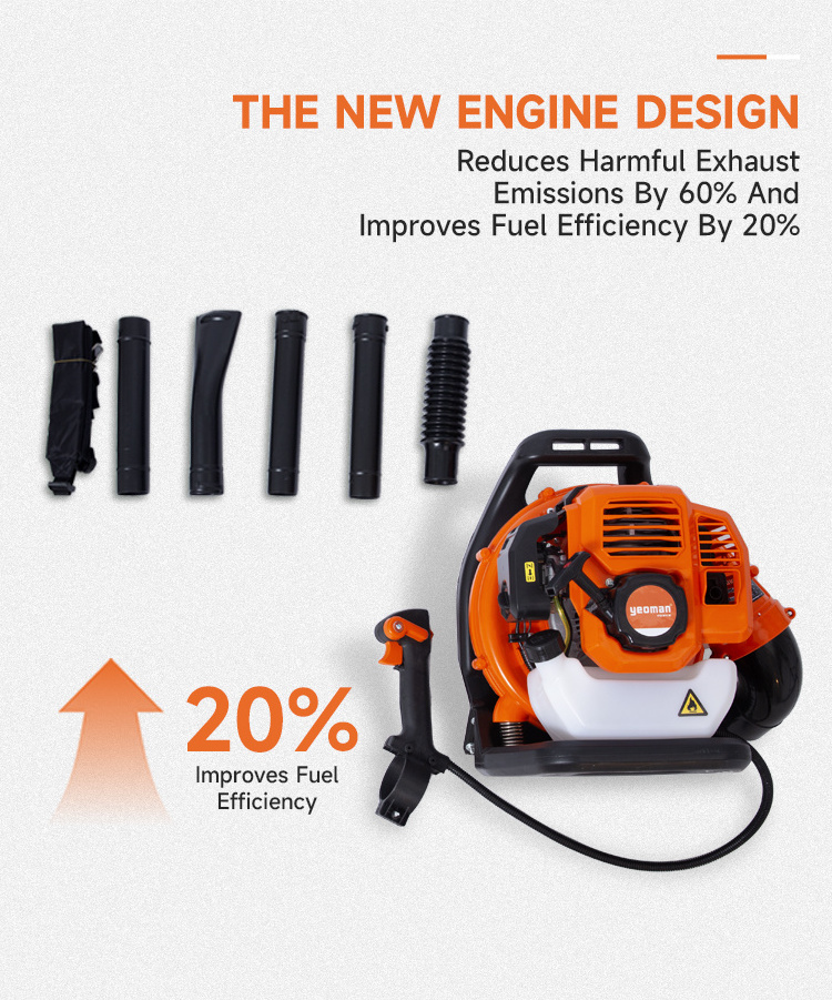 72CC Yeoman Power Gasoline Powerful Garden Leaf Blower Petrol 2 Stroke Snow Blower Backpack Leaf Blower Vacuum Machine