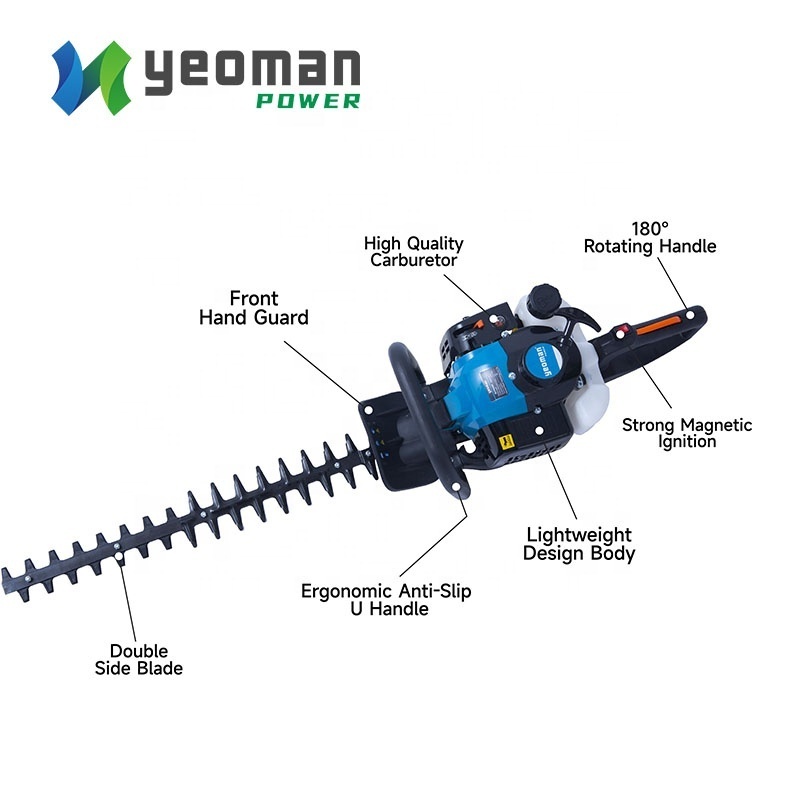 26cc Hydraulic Gas Machine Petrol Gasoline Cordless Hedge Trimmer for Garden Brush