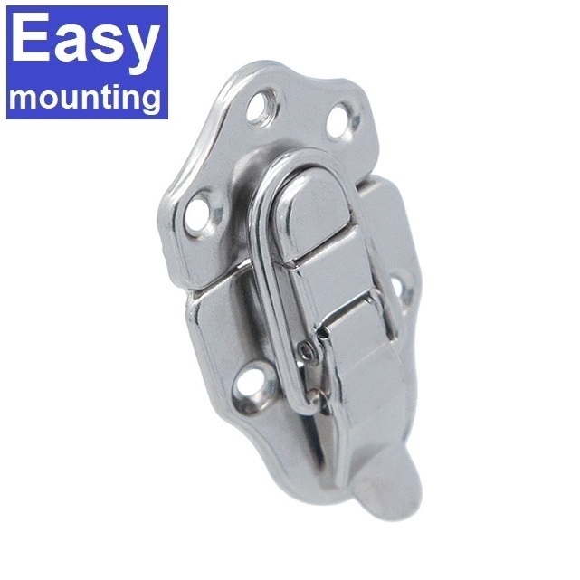 manufacturer direct HC261 galvanizing silver metal latch lock for eco-friendly wooden case hardware precision custom locks