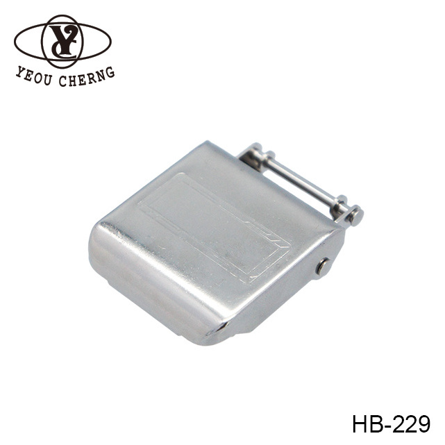 HB-229 plated nickel bright metal case hinge latch for wooden jewelry box lock hardware high-end new design factory directly