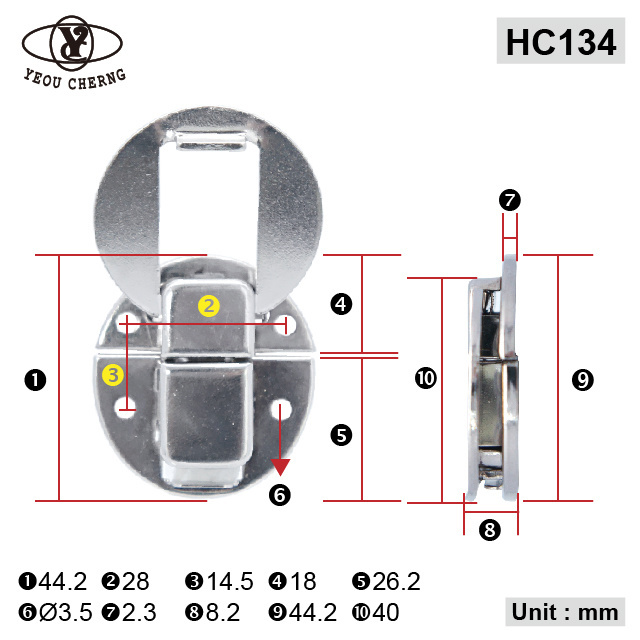 Cabinet box case locks hardware with HC134 galvanizing zinc metal toggle lock safety other bag part & accessories durable