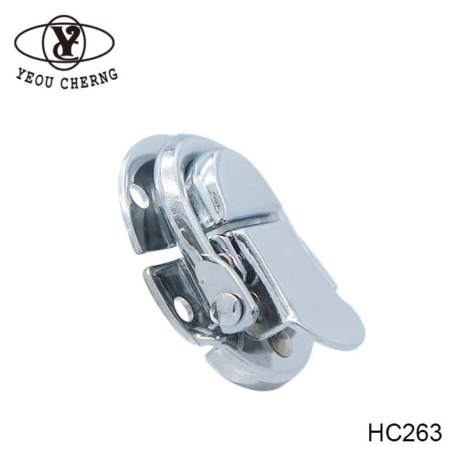 High-end simple guitar case locks with new design keyless bright HC263 chrome nickel metal fastener lock hardware locks & keys