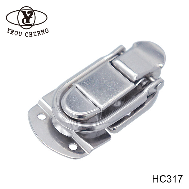 Wholesale high security HC317 Medium Size Nickle Plated Briefcase Latch lock hardware for hot-selling drum box case fittings dur