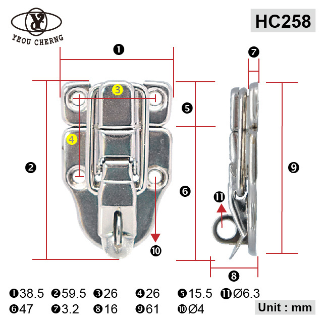 Cabinet Cam Lock HC258 Keyed alike Tool Box Locks for Truck Pickup Tool Box Vending Machine Drawer Tool Box Mailbox ATM