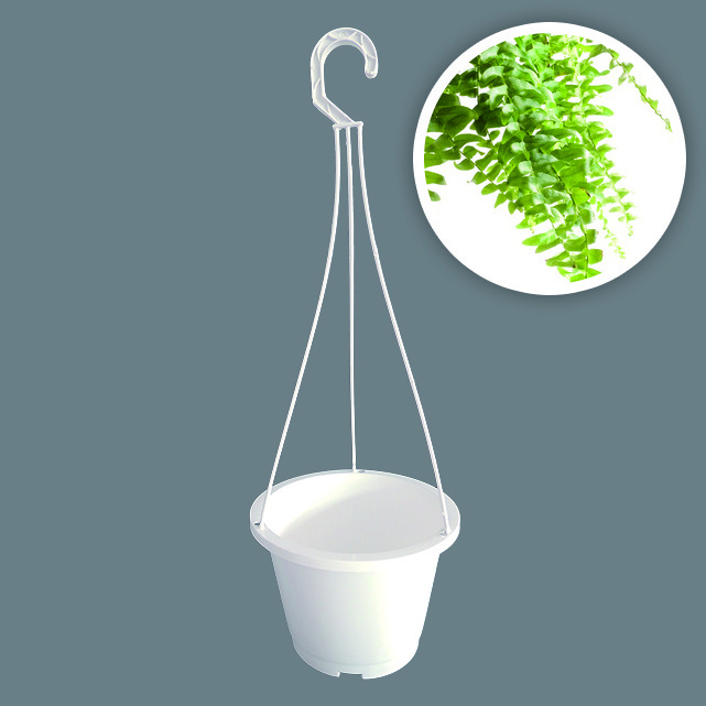 L-043 good sales cheap durable white hanging pots modern home balcony hook on decoration plastic hanging pot