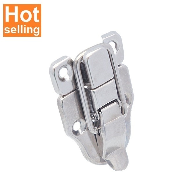 strong simple HC259 polishing zinc clip lock for factory direct chest box case hardware quick release keyless bright locks