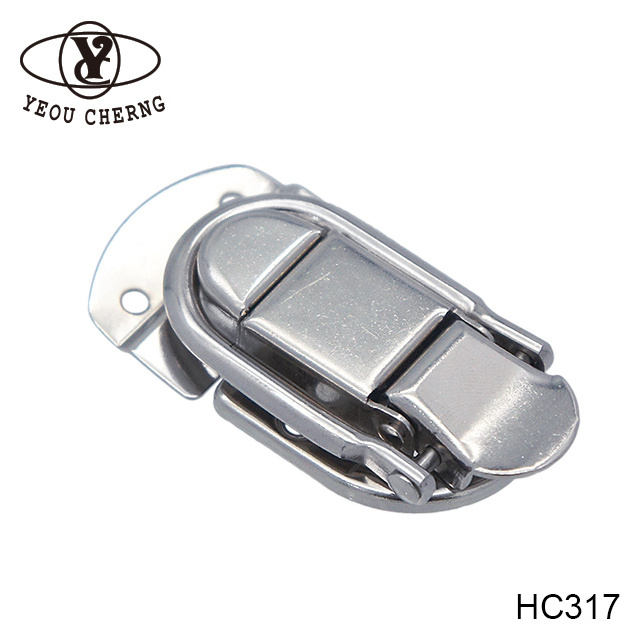 Wholesale high security HC317 Medium Size Nickle Plated Briefcase Latch lock hardware for hot-selling drum box case fittings dur