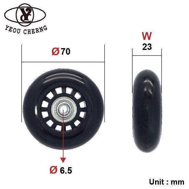 Taiwan smooth chair caster wheel with factory price