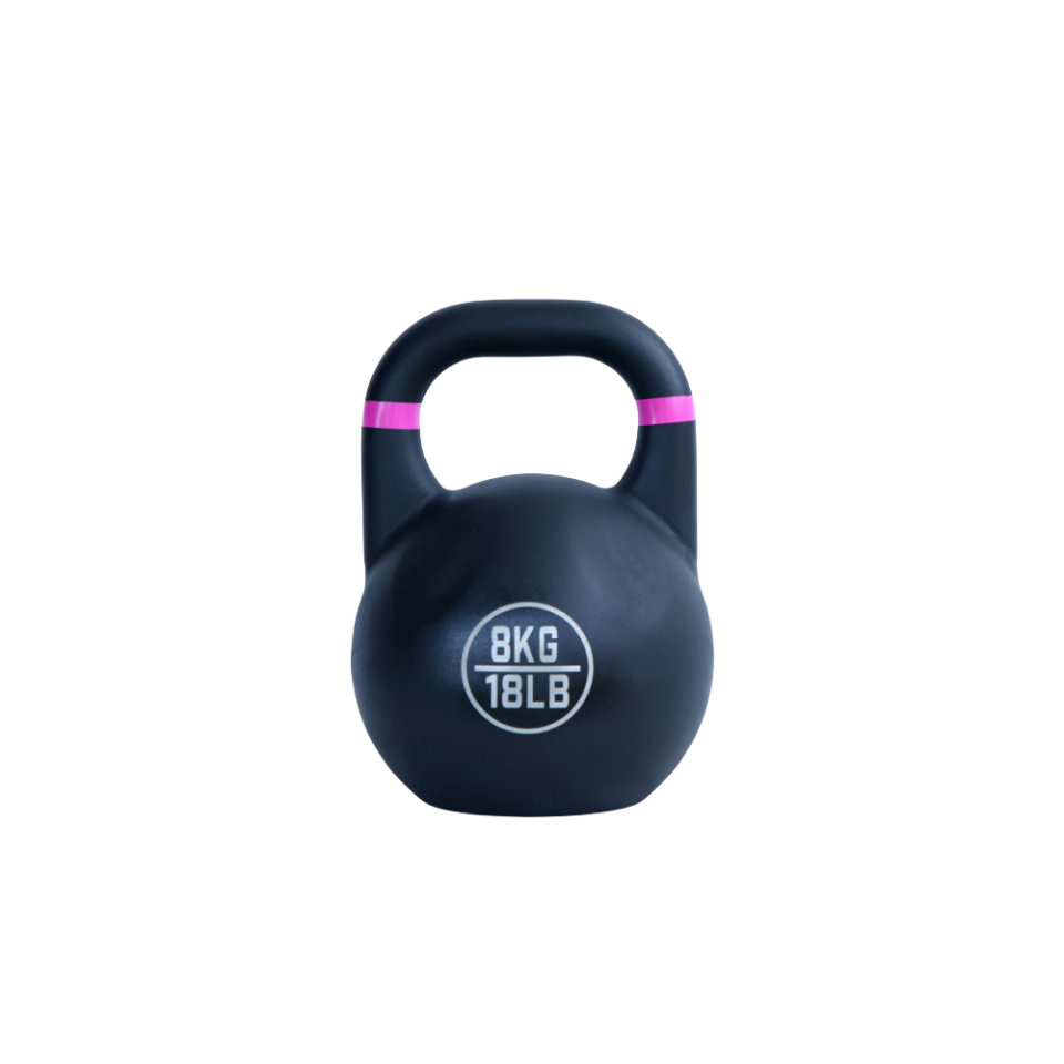 8KG All-steel competitive rubber kettlebell frosted non-slip environmental protection men and women's home butt squat artifact