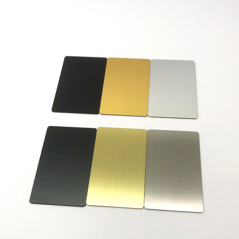 Free sample black matte gold silver nfc hybrid metal card DIY NFC 213 hidden metal card for business card