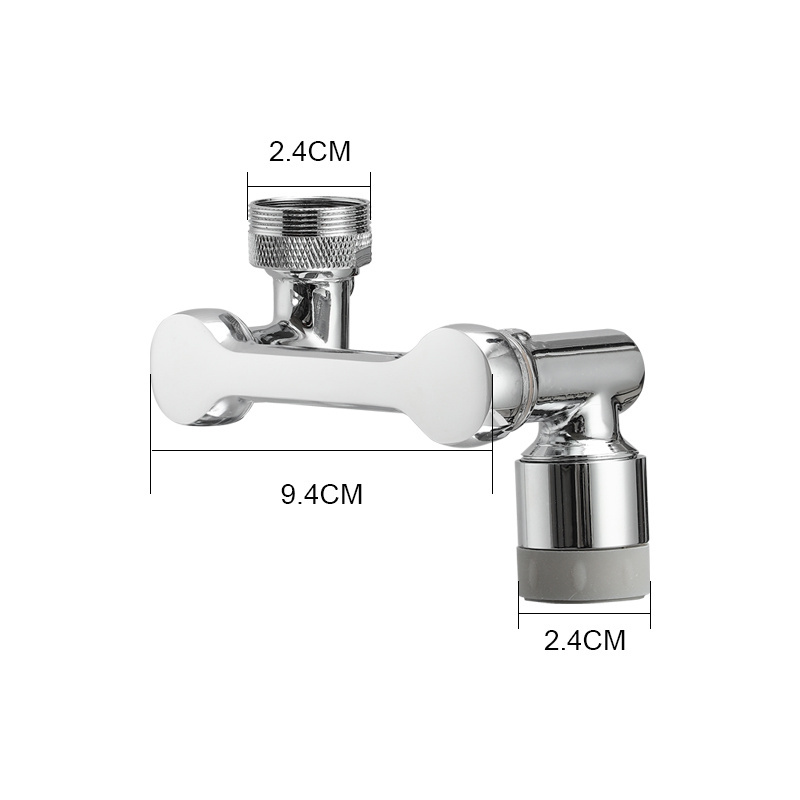 Hot sales 1080 Degree Rotation Electroplating Anti-splash Spout Brass Bathroom Kitchen accessories faucet connector