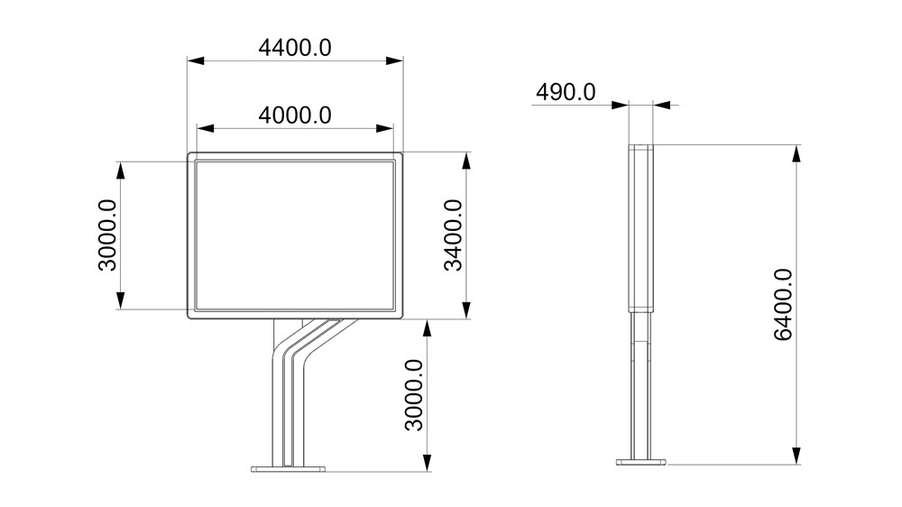 Highway Roadside Full Color P4 LED Screen Display Billboard