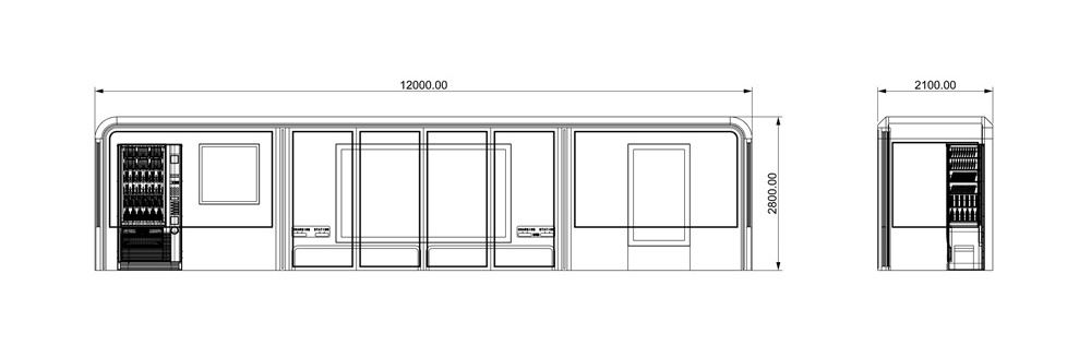 Outdoor Furniture Stainless Steel Enclosed Bus Stop Shelter With Air Conditioner