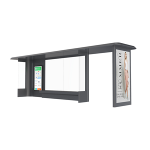 Prefabricated Aluminium Bus Shelter Design Modern Metal Bus Stops For Sale