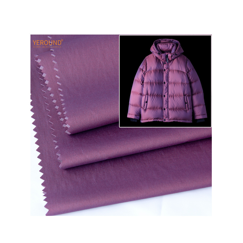 Nylon Polyester  Interwoven Lightweight Two-Color Fabric Color Changing down Jacket for Girls and Boys for Garments and Toys