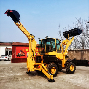 Chinese Professional Brand New Backhoe Loader 4x4 wheel driving 2.5 Ton Backhoe Loaders  powerful engine  on Sale