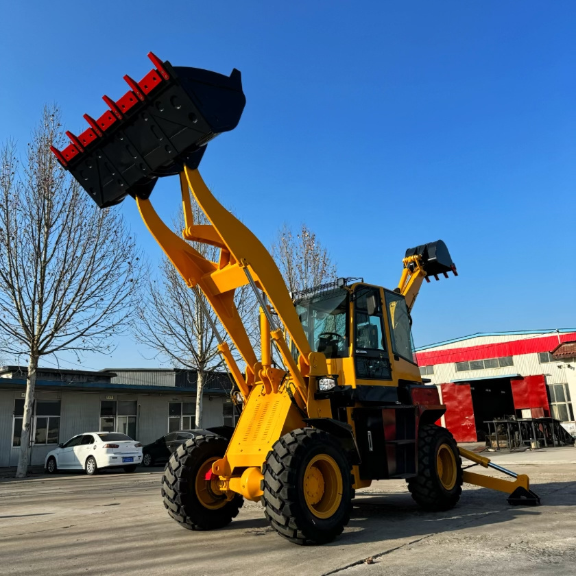 Chinese Professional Brand New Backhoe Loader 4x4 wheel driving 2.5 Ton Backhoe Loaders  powerful engine  on Sale